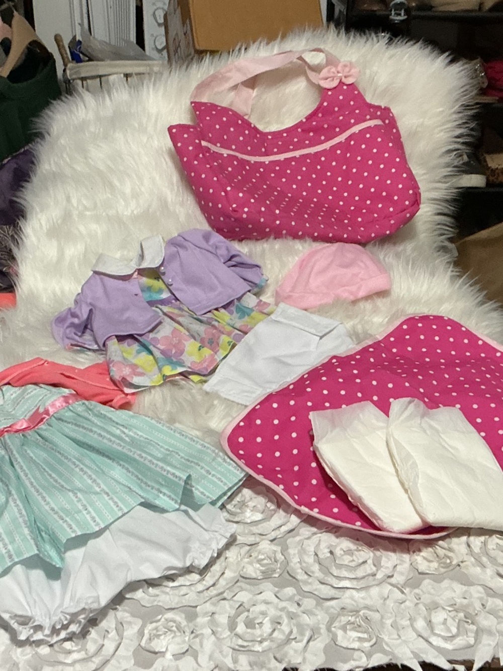 Ashton Drake doll clothes and diaper bag